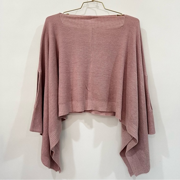 Lululemon Forward Flow Poncho Mauve Blush Pink Wrap One Size Knit Scarf - Picture 1 of 15